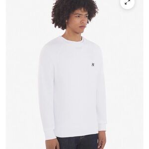 MAISON KITSUNE Cream Sweatshirt with Fox Embroidery